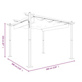 Garden Gazebo with Retractable Roof 3x3 m Cream