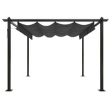 Garden Gazebo with Retractable Roof 3x3 m Anthracite