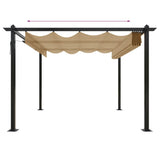 Garden Gazebo with Retractable Roof 3x3 m Taupe