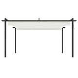 Garden Gazebo with Retractable Roof 4x3 m Cream