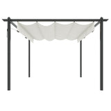 Garden Gazebo with Retractable Roof 4x3 m Cream