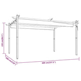 Garden Gazebo with Retractable Roof 4x3 m Cream