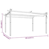 Garden Gazebo with Retractable Roof 4x3 m Anthracite