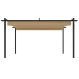 Garden Gazebo with Retractable Roof 4x3 m Taupe