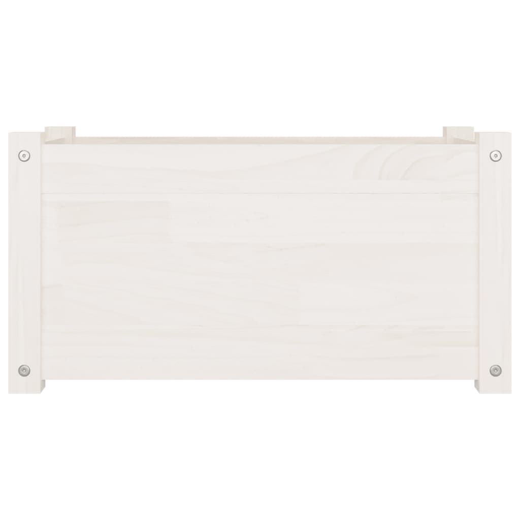 Garden Planter White 60x31x31 cm Solid Pinewood