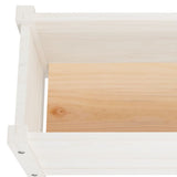 Garden Planter White 60x31x31 cm Solid Pinewood