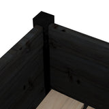 Garden Planter Black 31x31x70 cm Solid Pinewood