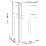 Garden Planter 40x40x70 cm Solid Pinewood