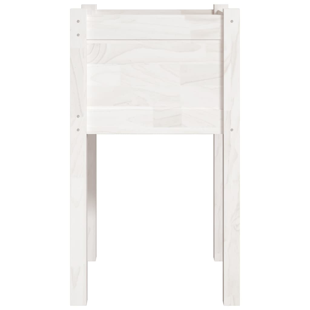 Garden Planters 2 pcs White 40x40x70 cm Solid Pinewood