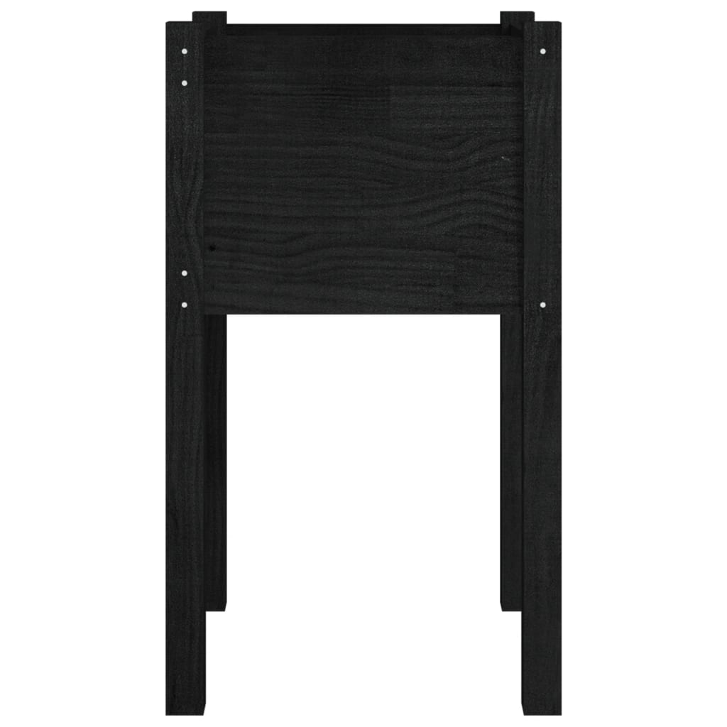 Garden Planters 2 pcs Black 40x40x70 cm Solid Pinewood