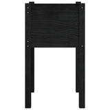 Garden Planters 2 pcs Black 40x40x70 cm Solid Pinewood