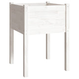 Garden Planter White 50x50x70 cm Solid Pinewood