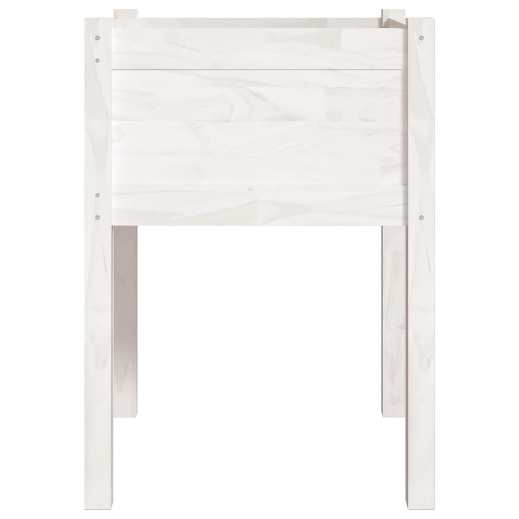 Garden Planter White 50x50x70 cm Solid Pinewood