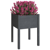 Garden Planter Grey 50x50x70 cm Solid Pinewood