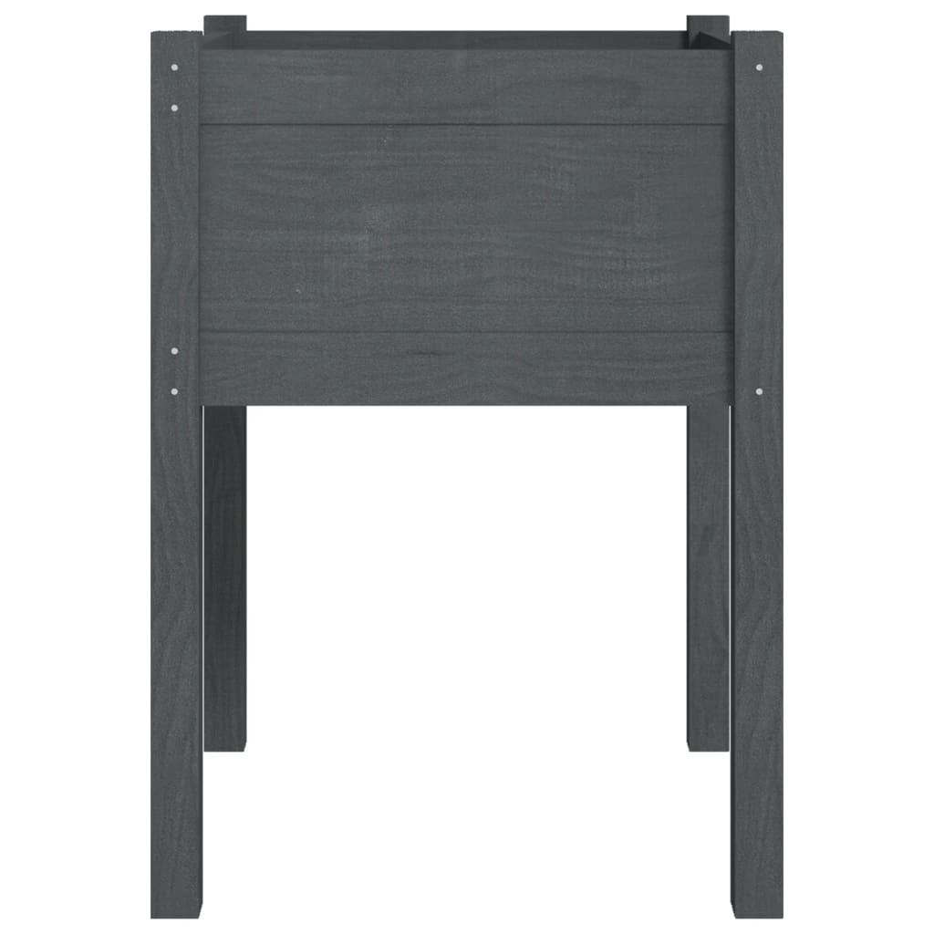 Garden Planter Grey 50x50x70 cm Solid Pinewood