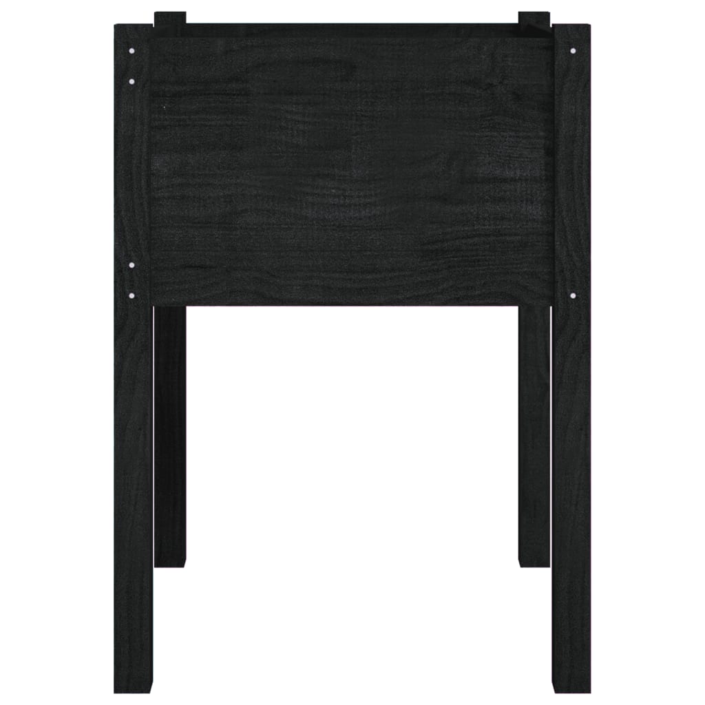 Garden Planter Black 50x50x70 cm Solid Pinewood