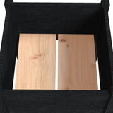 Garden Planter Black 50x50x70 cm Solid Pinewood