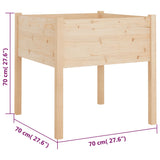 Garden Planter 70x70x70 cm Solid Pinewood