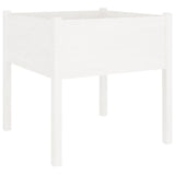 Garden Planter White 70x70x70 cm Solid Pinewood