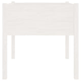 Garden Planter White 70x70x70 cm Solid Pinewood