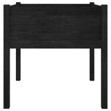 Garden Planter Black 70x70x70 cm Solid Pinewood