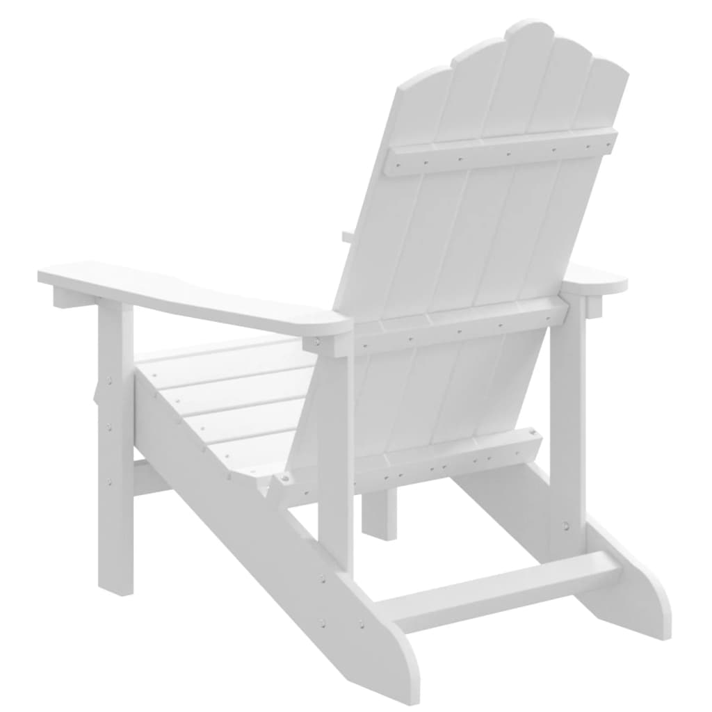 vidaXL Garden Adirondack Chair HDPE White