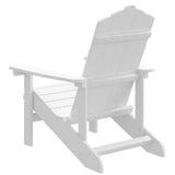 vidaXL Garden Adirondack Chair HDPE White