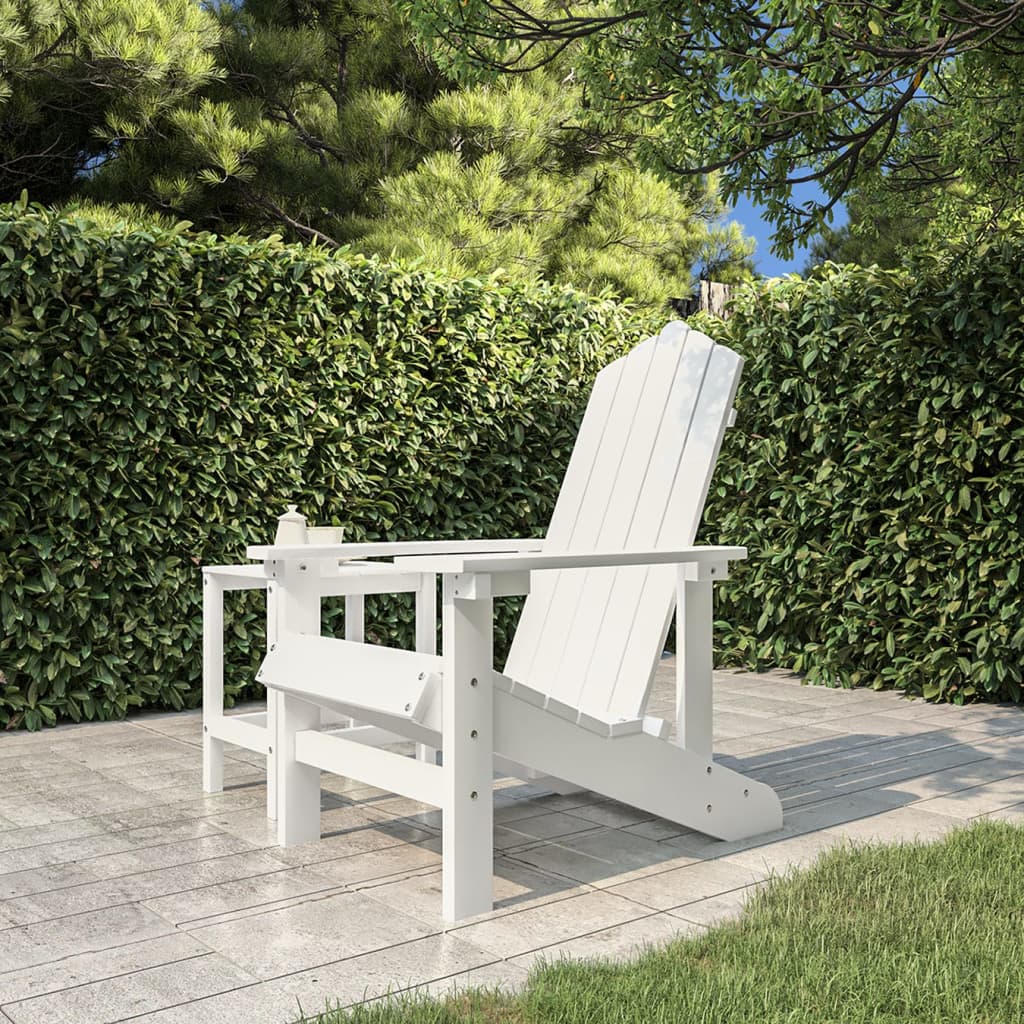 vidaXL Garden Adirondack Chair HDPE White