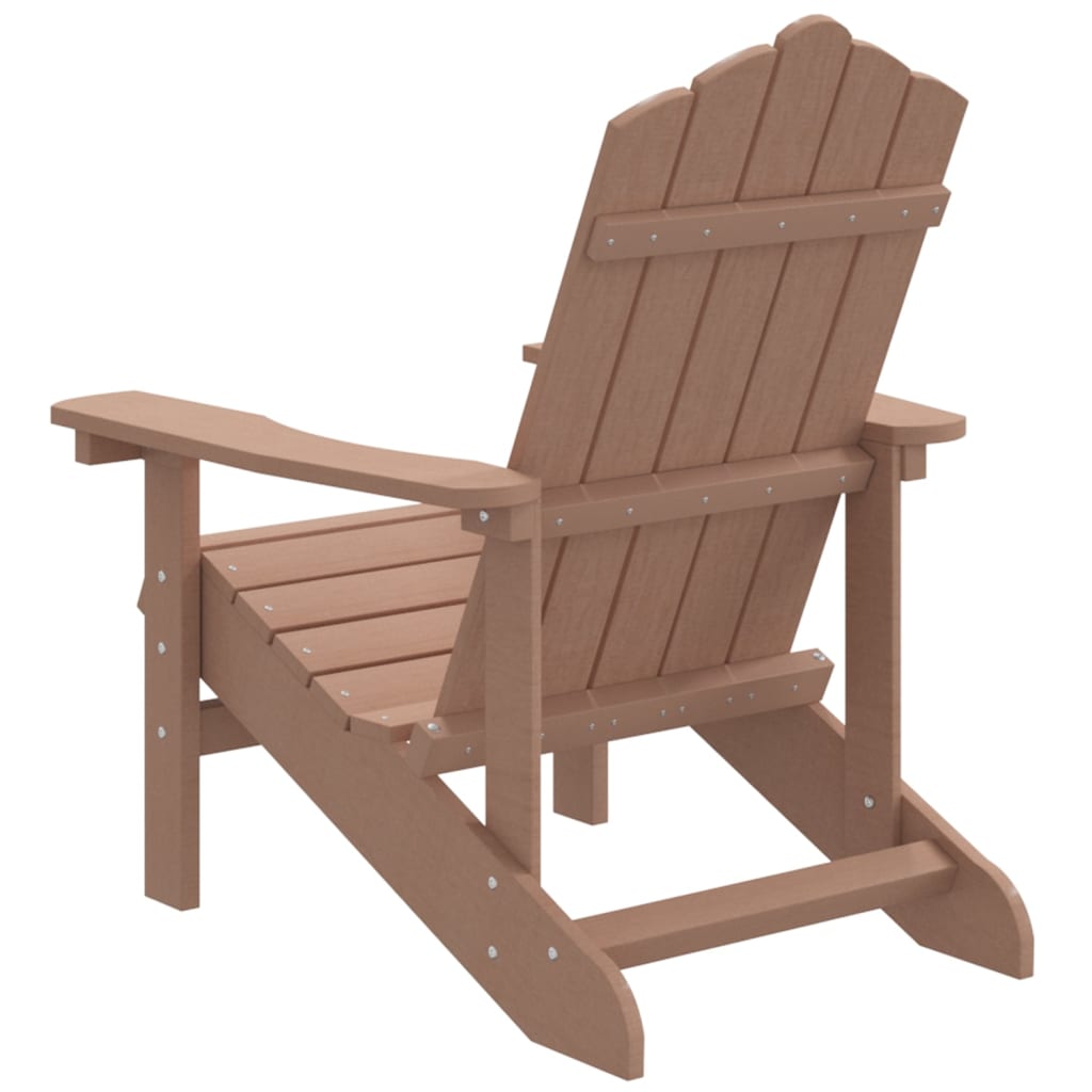 vidaXL Garden Adirondack Chair HDPE Brown