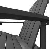 Garden Adirondack Chair with Footstool HDPE Anthracite