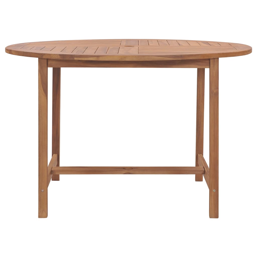 Garden Dining Table Ø110x75 cm Solid Wood Teak