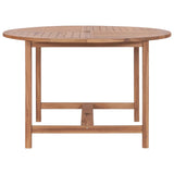 Garden Dining Table Ø110x75 cm Solid Wood Teak