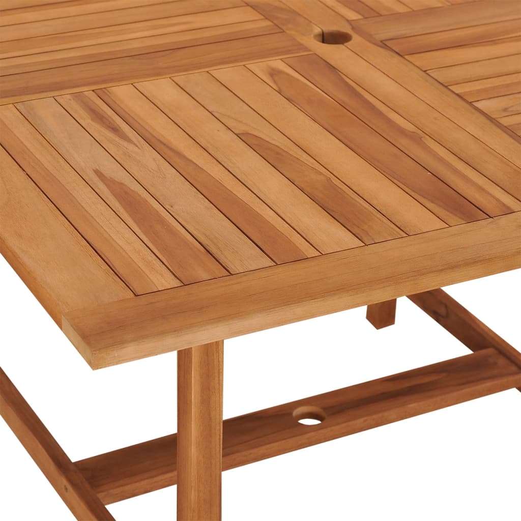 Garden Dining Table 110x110x75 cm Solid Wood Teak