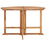 Folding Garden Dining Table Ø110x75 cm Solid Wood Teak