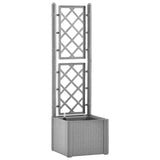Garden Raised Bed with Trellis and Self Watering System Grey