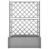 Garden Raised Bed with Trellis and Self Watering System Grey