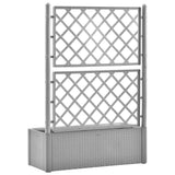 Garden Raised Bed with Trellis and Self Watering System Grey