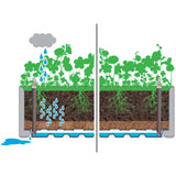 Garden Raised Bed with Trellis and Self Watering System Grey