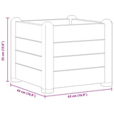 Garden Raised Bed PP Stone Grey 43x43x35 cm