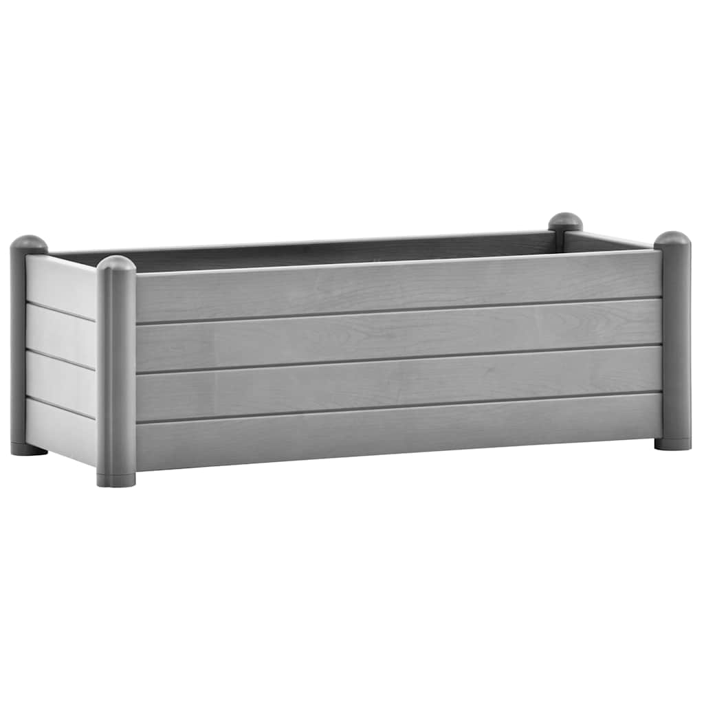 Garden Raised Bed PP Stone Grey 100x43x35 cm