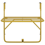 Balcony Table Gold 60x40 cm Steel