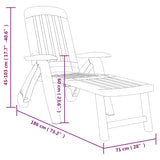 Folding Sun Lounger Polypropylene Green