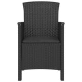 vidaXL Garden Chairs 2 pcs with Cushions PP Rattan Graphite