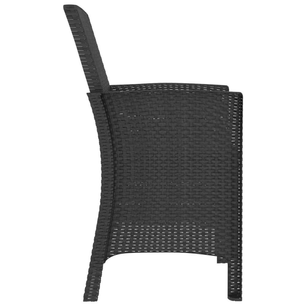 vidaXL Garden Chairs 2 pcs with Cushions PP Rattan Graphite