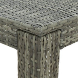5 Piece Garden Bar Set with Cushions Poly Rattan Grey