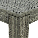 3 Piece Garden Bar Set with Cushions Poly Rattan Grey