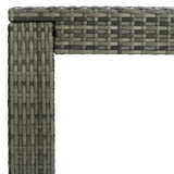 7 Piece Garden Bar Set with Cushions Poly Rattan Grey