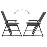 vidaXL 2-Seater Garden Bench 165 cm Black Steel