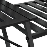 vidaXL 2-Seater Garden Bench 165 cm Black Steel