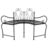 Tree Bench 150 cm Black Steel